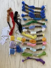 Lot Of 14 DMC 25 Mouline Special Embroidery Skeins Multicolor Colors ..