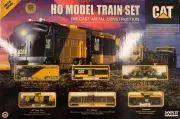 Norscot CAT Caterpillar HO Scale Train Set Die-Cast Metal Limited Edition