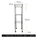 【我塑我形】45 x 45 x 185 cm 移動式萬用鐵力士鍍鉻三層收納架 置物架 (5.7折)