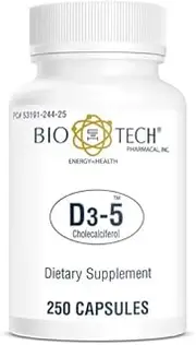 Biotech D3-5 5000iu Capsules, 250 Count