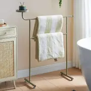 Kings Brand Furniture Valet Clothes Stand, Towel Rack Storage Tray, Lemon Pepper
