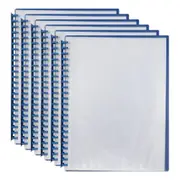 6PK Marbig 20-Pocket A4 Refillable Document Display Book - Clear Front/Blue