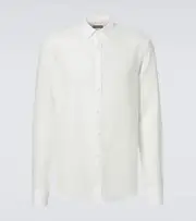 [Canali] Canali Linen shirt UK 16 white