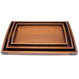 日式長方形茶盤實木托盤 木盤子 木質餐盤酒店收納托盤 茶具托盤