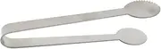 Zerodeko Stainless Steel Mini Serving Tongs Versatile Food Tongs for Sugar Cubes Slices Appetizers for Parties Cafes Weddings Home Use Toothed Oval Shape
