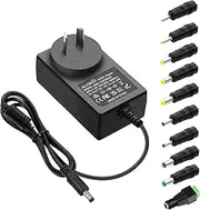 ALITOVE 12V 3A Power Supply Adapter DC 12 Volt 36W 3000mA 2.5A 2A 1.5A 1A Power Converter Transformer with 5.5x2.5 5.5x2.1 5.5x3.0 5.5x1.7 4.8x1.7 4.0x1.7 3.5x1.35 3.0x1.1 2.5x0.7 6.3x3.0 10 Tips
