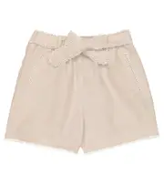 [Chloe Kids] Chloé Kids Embroidered linen and cotton shorts Y 10 beige