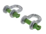 Hulk 4x4 Recovery D Shackle 2-Pack For Snatch Strap 6mm 500kg Galvanised HU2006