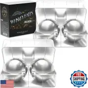 4 Premium XXL 55mm Stainless Steel Ice Whiskey Balls with Freezer Tray| Whisk