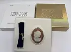 New Estee Lauder Youth Dew Pink Cameo Compact For Solid Perfume Gold Tone~1CW6