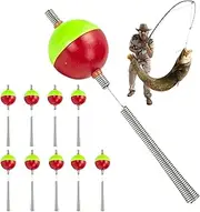 Catfish Rattle Float Rigs,10X Sensitivity Fishing Rattles for Lures - Double Colors Ball Type Fishing Rattles Winter Fishing Rod Extended Parts