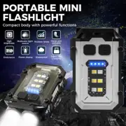 Mini Pocket Keychain Flashlight EDC Flashlight LED COB Magnetic Light Night Lamp