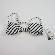 roxy women's bikini top string adjustable bikini top striped tags small