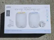 Hume Sense Pure Enrichment Top Fill Humidifier Set Bundle, 2-Pack