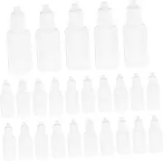 Luxshiny 50pcs Refillable Dropper Bottles Portable Lightweight Leakproof Containers with Caps for Essential Oils Travel Use for Laboratory Ink and Liquid Storage