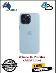 iPhone 15 Pro Max Silicone Case with MagSafe — Light Blue Color (OEM)