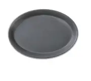 Yanco China DI-409 Discover Grey Melamine 9" x 6.25" Oval Plate - 2 Doz