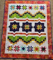 Starlight Mountain Lap Quilt: 61 inches by 77 inches