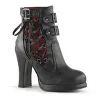 CRYPTO-51 - Blk-Red Lace Vegan Leather