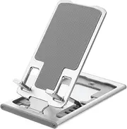 FUTUREORYY Folding Phone Stand Adjustable Height Bracket for Home Office Desktop Use Sturdy Tablet Holder for Phones and Tablets Convenient and Durable Design Finish