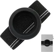 [UpLook] Silicone AirTag Holder for Pop-Up Wallets, Elastic Strap Wallet Attachment – Secure, Lightweight, Compatible with Apple AirTag (1-Pack) (Silicone Version Black)