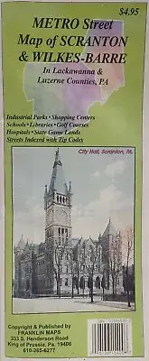 Scranton & Wilkes-Barre Vicinity, Pennsylvania Street Map by Franklin Maps