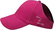 [eYourlife2012] Womens Ponytail Baseball Cap High Messy Bun Ponycap Hat Cap Baseball Cap Hat for High Bun Summer Sun Hat Cap