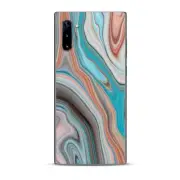 Skins Decal Wrap for Samsung Galaxy Note 10 Teal Blue Brown Geode Stone Marble