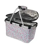 Karlstert Two Handle Insulated Carry Basket With Zip Lid (Blossoms)