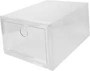 LALADEFIEE 1Pc Transparent Plastic Shoes Storage Case Practical Organizer Box for Home Closet Desk Capacity Dustproof Design for Shoes Socks and Accessories