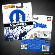 MOPAR Dodge Charger Challenger Hellcat Custom Hot Wheels Card 1:64 DIECAST DECAL
