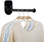 XINYUWIN Single Section Stainless Steel Clothes Hanger Storage Rack Organizer Wall Mount Adhesive OR Drilling Installation (Length 7.8")…