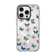 iPhone 16 Pro Clear Case MagSafe Compatible Noir Butterfly