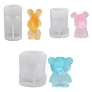 Cartoon Bear Rabbit Silicone Mold Ice Cube Soap Fondant Mould