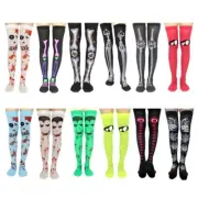 Printing Witch Cosplay Funny Cartoon Costume Long Socks Accessories Props