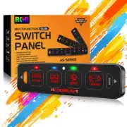 AUXBEAM AS-R40 4 RGB Slim Switch Panel Control Car Boat, Toggle/Momentary/Pulsed