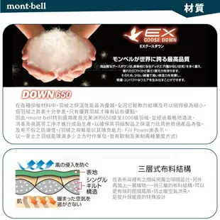 【Mont-Bell 日本 女 COLORADO防潑羽絨連帽外套《海藍/石墨》】1101479/羽絨衣/保暖外套