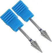 WEKADRIN Professional Nail Care Kit 2pcs Nail Grinding Bits Cuticle Drill Bits Manicure Drill Tungsten Steel