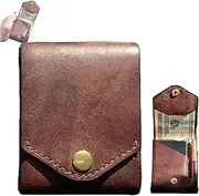 [Generic] Multifunctional Compact Wallet, Mens Leather Wallet with Money Clip, Minimalist Front Pocket Wallets for Men, Leather Card Holder Wallet, Slim Minimalist Wallet, Front Pocket Wallets (1)