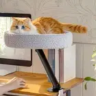 Cat Bed Desk Round Kitten Furniture Space Saving Stylish Desk Nest for Home