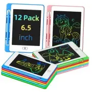 12 Pack LCD Writing Tablet for Kids, 6.5 Inch Colorful Doodle Board Drawing