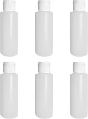 Pinnacle Mercantile 8 Oz Plastic Squeeze Bottles Made in USA with Flip Cap Set of 6 Empty
