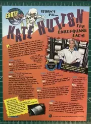 Vintage Kate Hutton Earthquake Lady Advertisement Print Ad X-Men Earth Crew