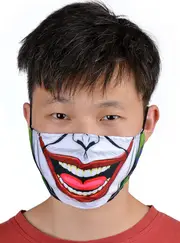 Clown Print Half Face Costume Mask