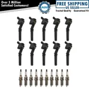 Ignition Coil & Iridium Spark Plug Kit Set for Ford Pickup Truck Van 6.8 V10