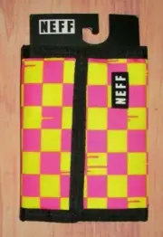 MENS NEFF CHECKED TRIFOLD WALLET