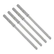 4 Pcs Floating Shelf Brackets, Metal Hidden Shelf 0.4" x 5.7" (Silver Tone)