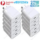 20W USB Type-C Fast PD Power Wall Charger Adapter For iPhone 16 15 14 13 12 Lot