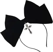 [ESOMAVRIX] Punk Oversized Headband Retro Dark Hair Hoop Rock Headwear for Cosplay Unisex Rock Dark Headwear Accessory/2037