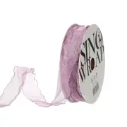 1 Inch 20 Yard Sheer Organza Ribbon Shimmer Chiffon Ribbons Lavender Purple